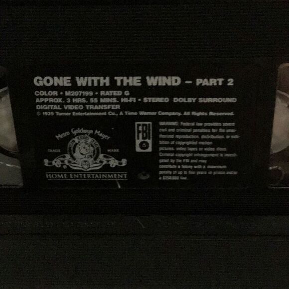 Gone with the wind on 2 VHS Tapes - Picture 6 of 6
